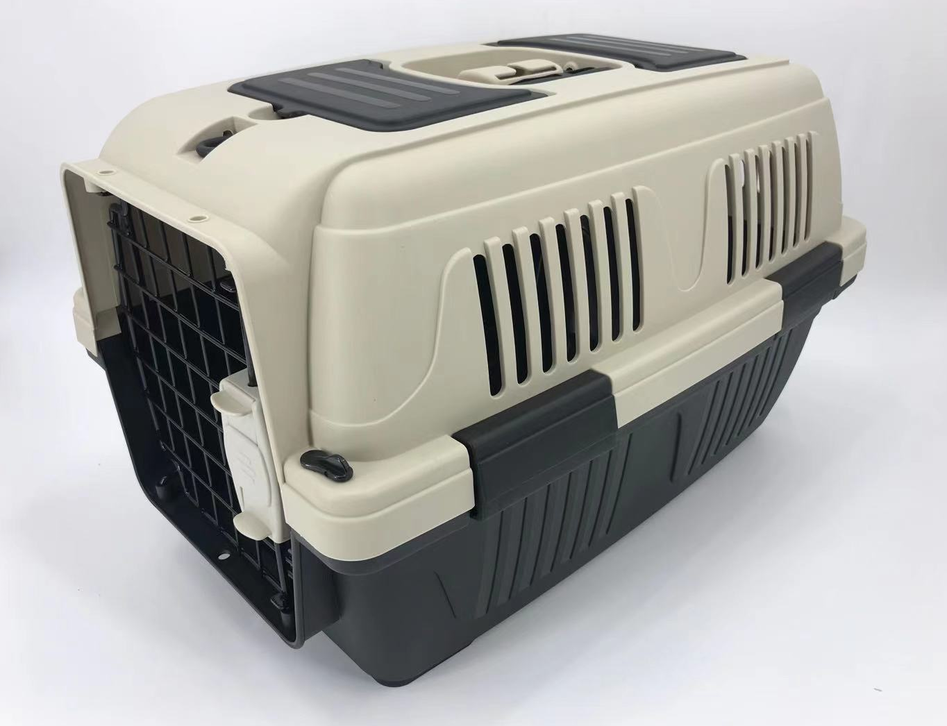 V278-UN5432-85574-00 YES4PETS Medium Portable Dog Cat House Pet Carrier Travel Bag Cage+Safety Lock & Food Box - Image 1