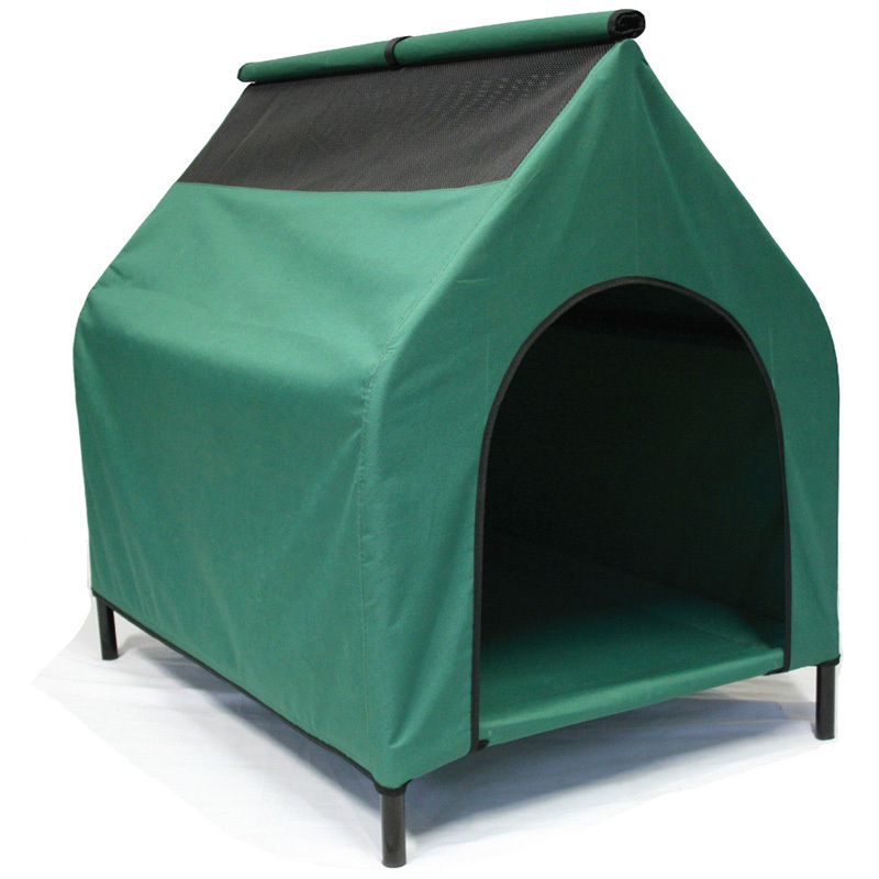 00913 FBA Elevated Pet House label_FA 1 Green L Waterproof Portable Flea and Mite Resistant Dog Kennel House Nest Outdoor Indoor - Image 1