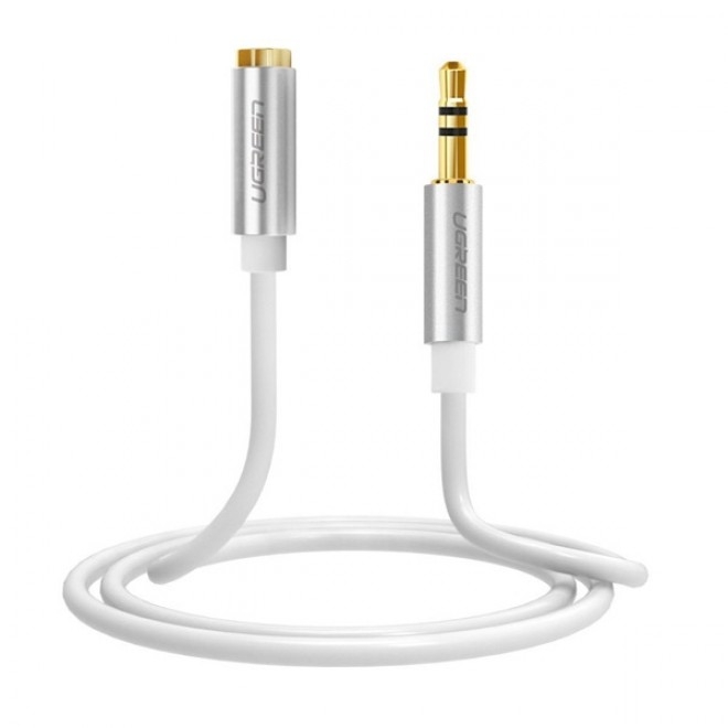 V28-ACBUGN10778_acbugn10778-1_1 UGREEN 10778 3.5mm Male to 3.5mm Female Extension Cable 5m (White) - Image 1
