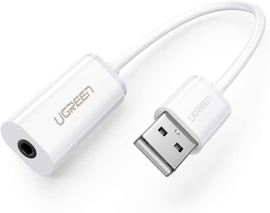 V28-ACBUGN30712-01_15 UGREEN USB A Male to 3.5 mm Aux Cable (White) - Image 1
