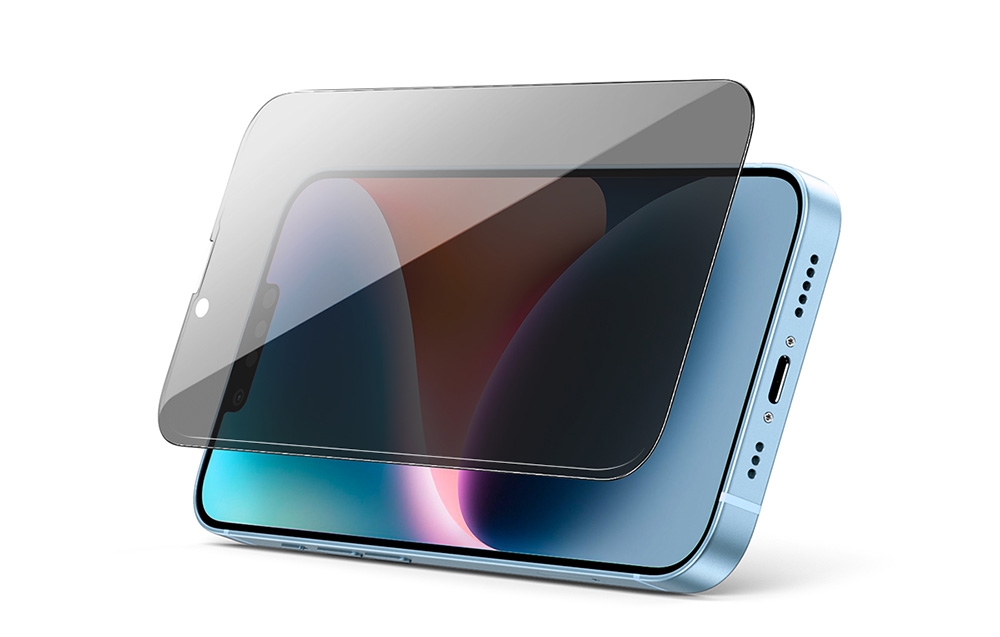 V28-ACBUGN80990-91023-00 UGREEN 80990 Full Coverage Privacy Tempered Glass Screen Protector with Precise-Align Applicator for iPhone 13/13 Pro (1-Pack) - Image 1