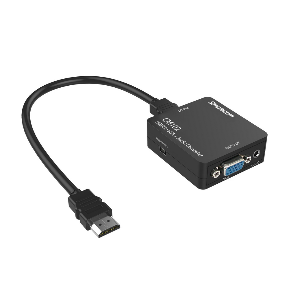 V28-CM102-01_6 Simplecom CM102 HDMI to VGA + Audio 3.5mm Stereo Converter - Image 1
