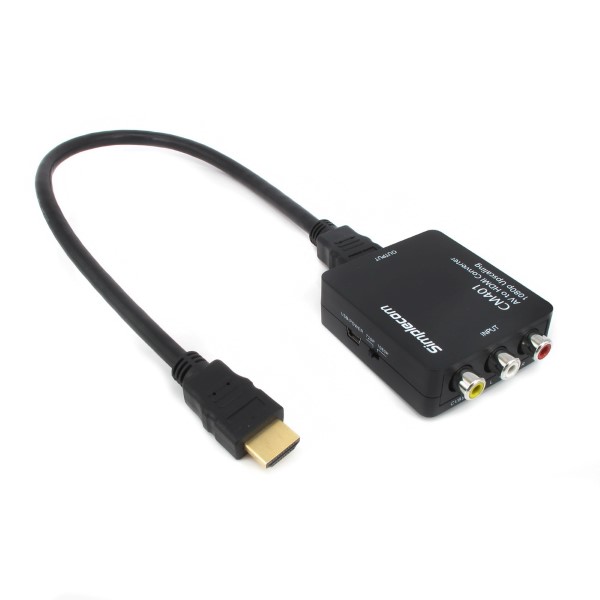 V28-CM401-01_7 Simplecom CM401 Composite AV CVBS 3RCA to HDMI Video Converter 1080p Upscaling - Image 1