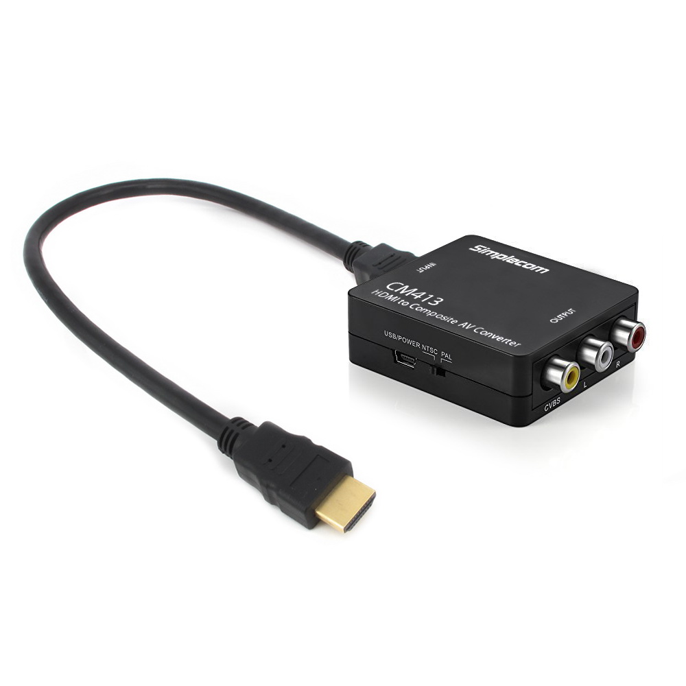 V28-CM413-01_7 Simplecom CM413 HDMI to Composite AV CVBS 3RCA Video Converter 1080p Downscaling - Image 1