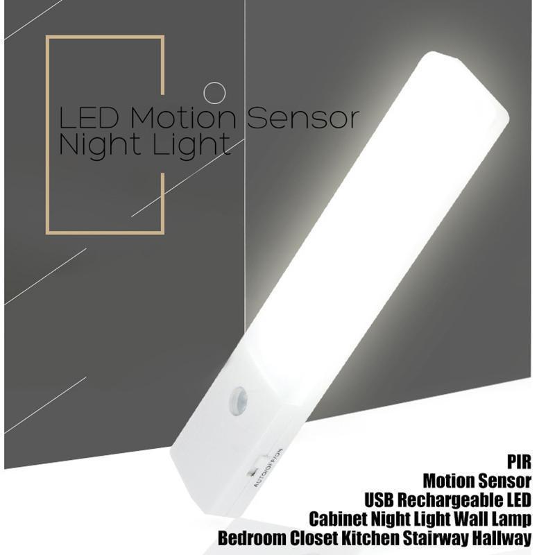 V28-EL608-6K-01_11 EL608 Rechargeable Infrared Motion Sensor Wall LED Night Light Torch (Cool White) - Image 1