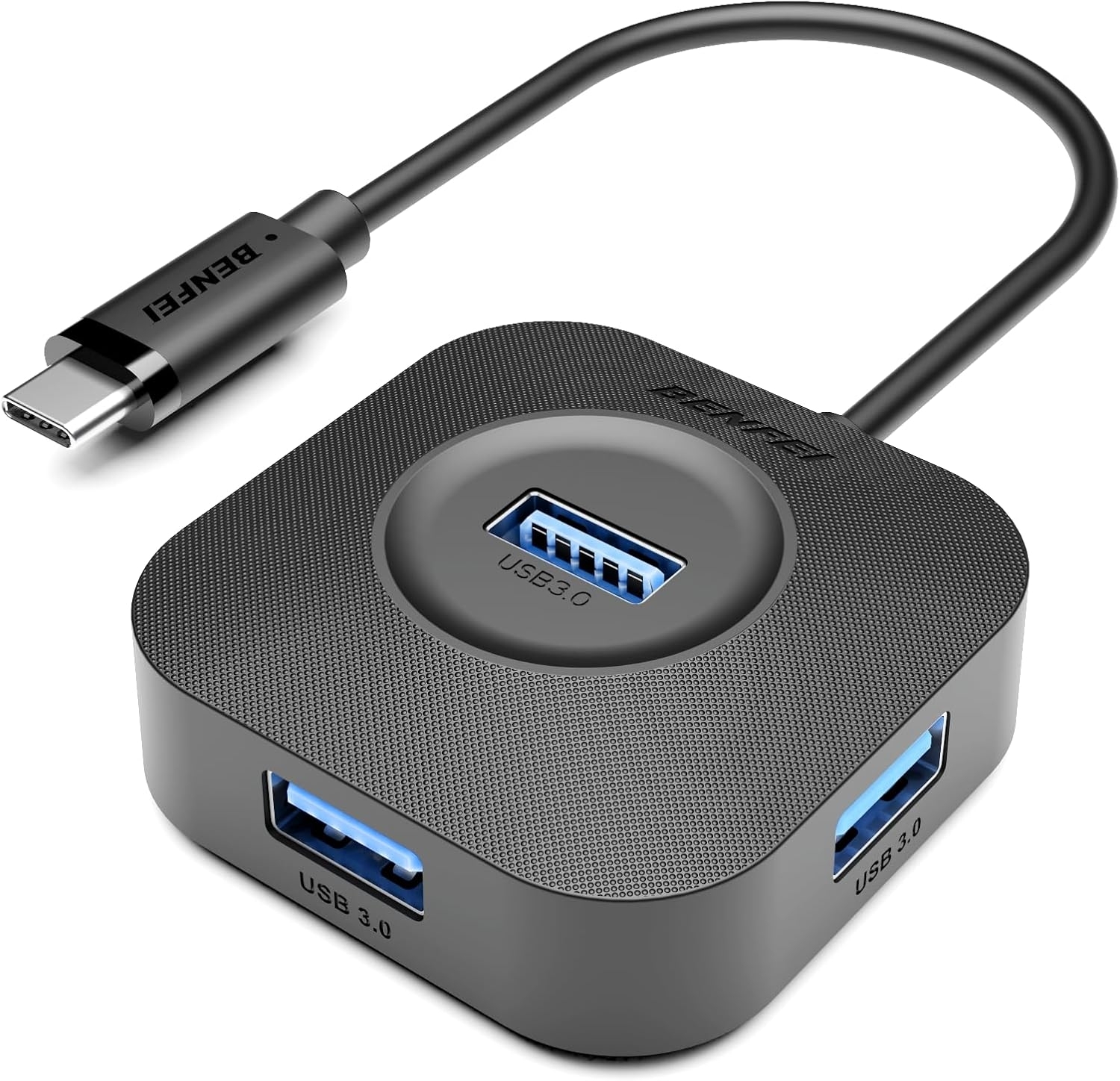 V28-ELEBEN371BK-202504171846-00 BENFEI 371BK USB-C 4-port USB 3.0 Hub - Image 1