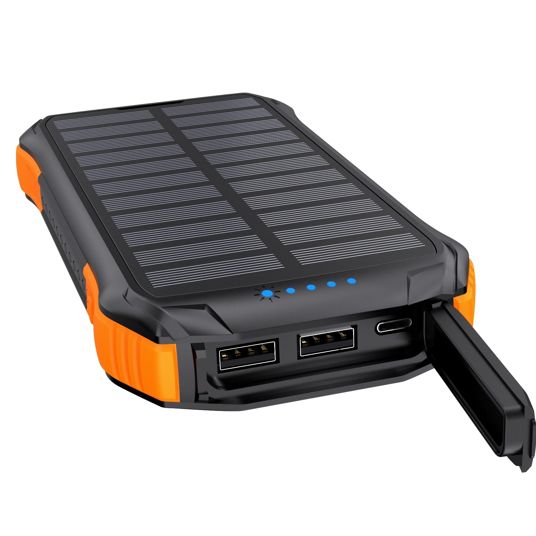 V28-ELECHOB658-86028-00 CHOETECH B658 10000mAh Solar Power Bank - Image 1
