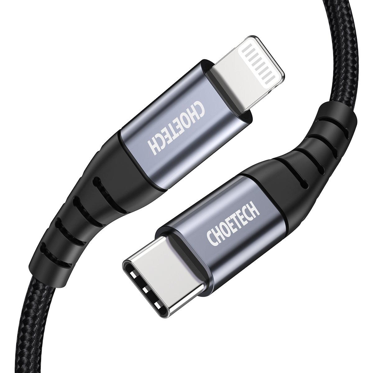 V28-ELECHOIP0039_elechoip0039-1_1 CHOETECH IP0039 USB-C To iPhone MFi Certified Cable 1.2M - Image 1