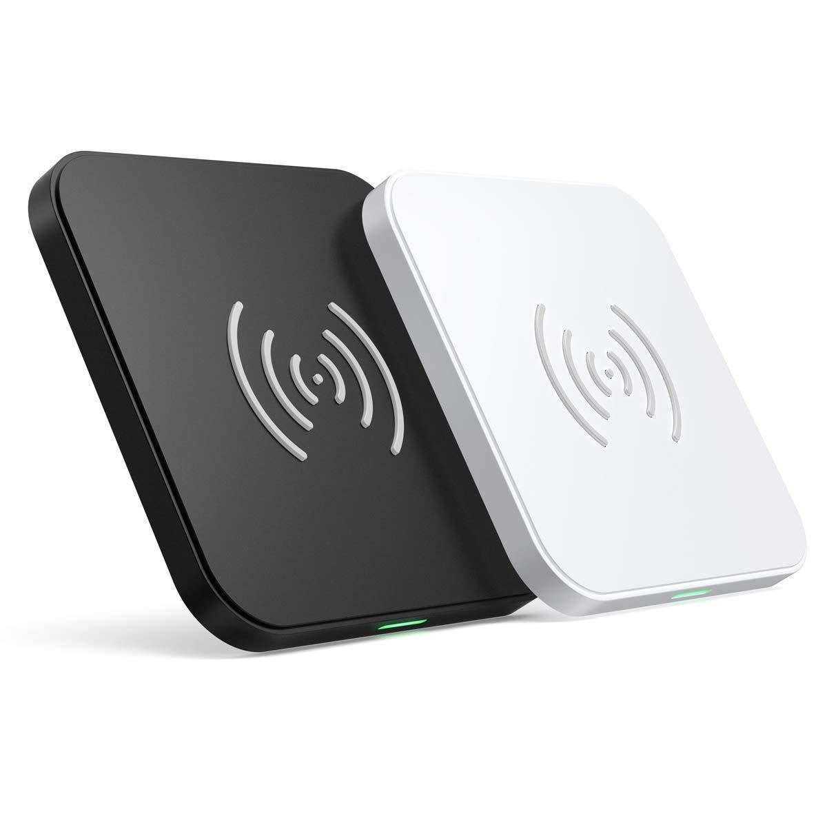 V28-ELECHOT511BW_elechot511bw-1_1 CHOETECH T511BW Fast Wireless Charging Pad Black And White 2 Pack - Image 1