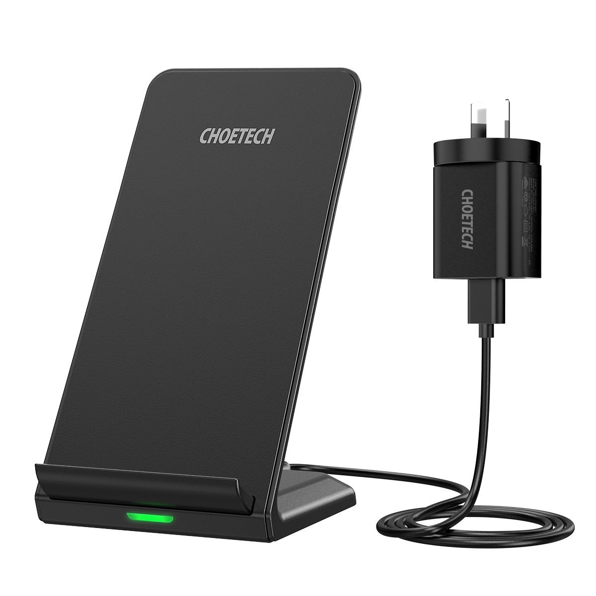 V28-ELECHOT524SAU_elechot524s-1_1 CHOETECH T524S 10W/7.5W Fast Wireless Charging Stand with AC Adapter - Image 1