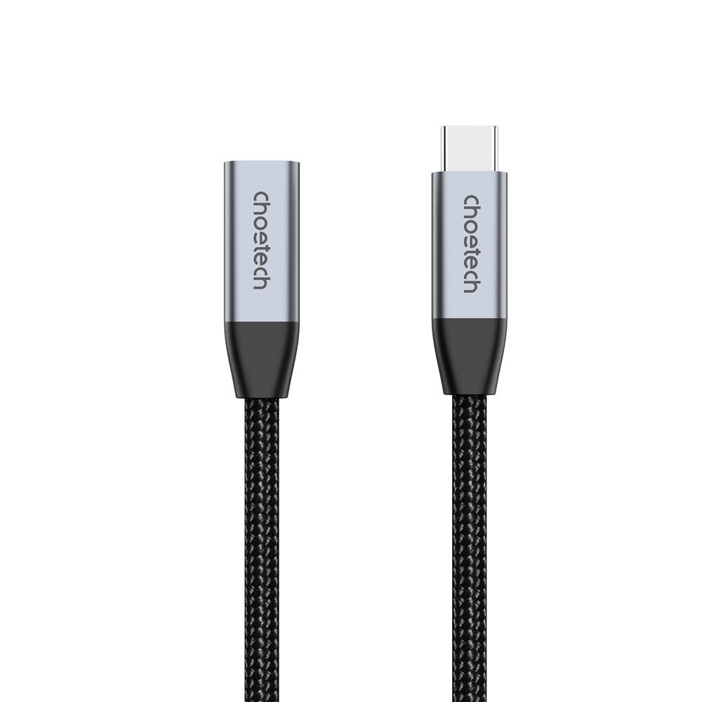 V28-ELECHOXCC1039-208599-00 CHOETECH XCC-1039 100W Type-C Female to Type-C Male Extension Cable 2M - Image 1