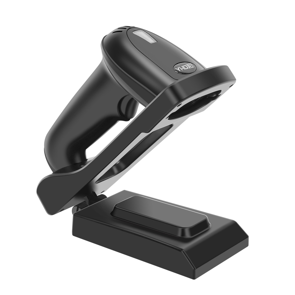 V28-ELEINTYHD5800DB-142004-00 YHDAA YHD-5800DB 2D Wireless Bluetooth Barcode / QR Code Scanner with Stand (Black) - Image 1
