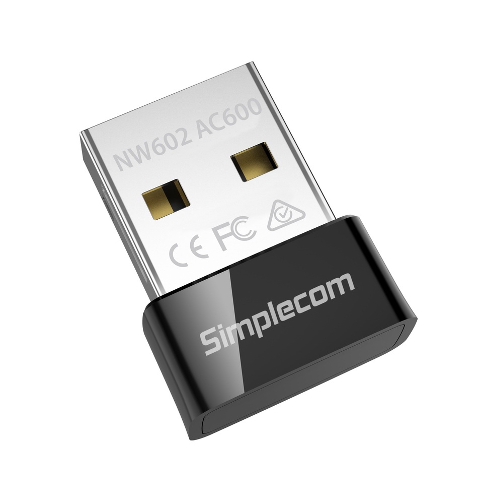 V28-NW602-01_13 Simplecom NW602 AC600 Dual Band Nano USB WiFi Wireless Adapter - Image 1