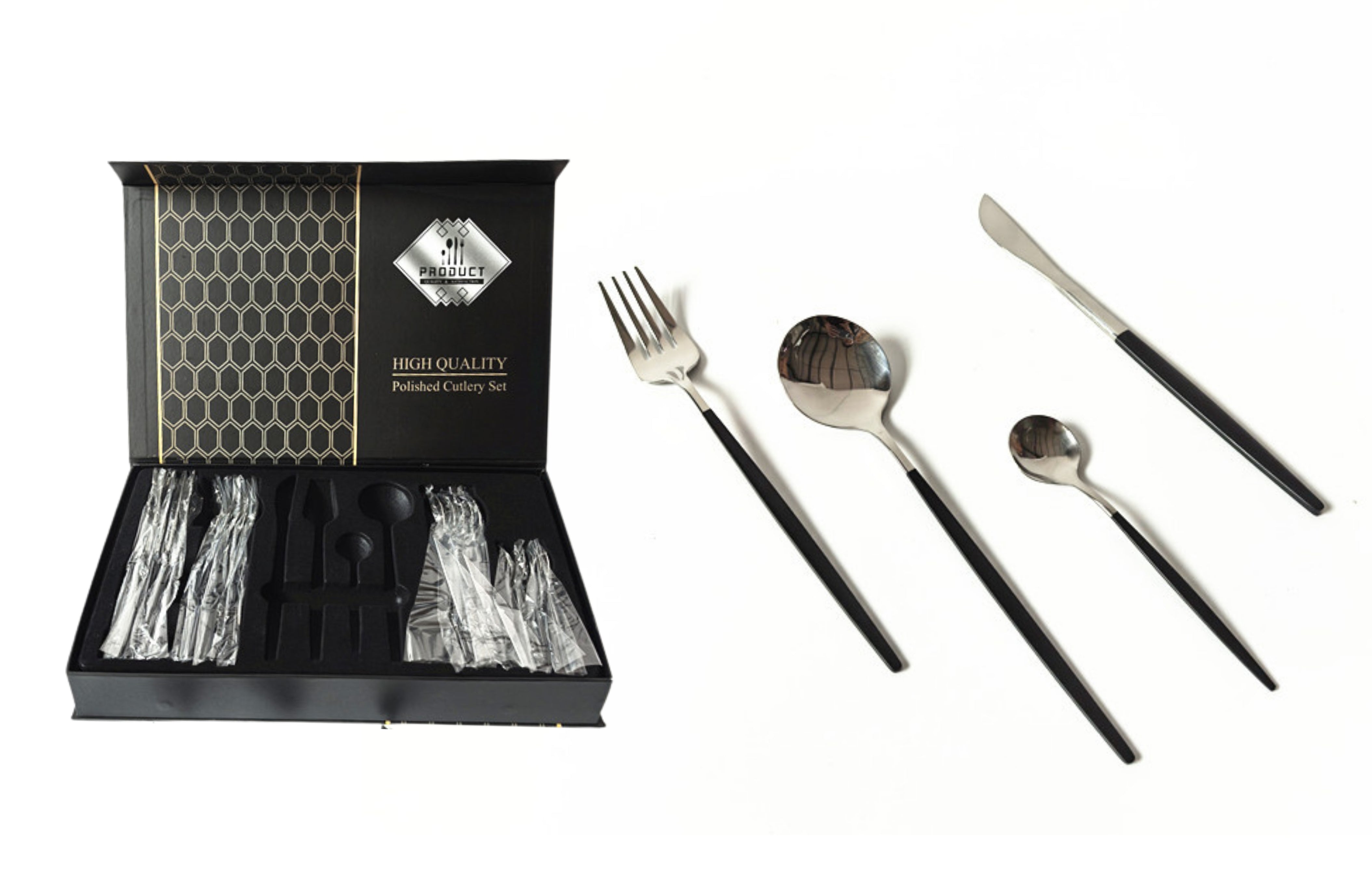 V292-HD-CUTLERY-KEILYSET-SILVER-202503111322-00 Keily Deluxe Cutlery Set - Silver - Image 1