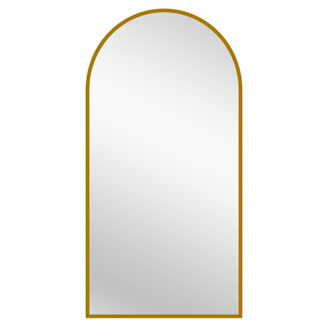 V292-M-METAR-XL-GOLD-72194-00 Gold Metal Arch Mirror - X Large 100cm x 200cm - Image 1