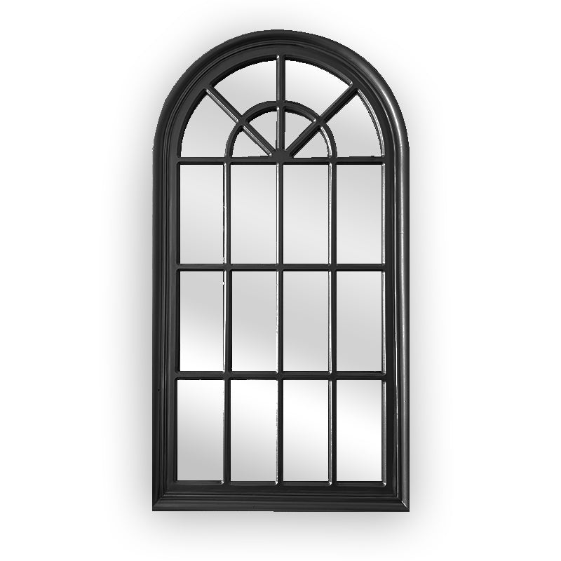 V292-MIRR-ARCH001-51877-00 Window Style Mirror - Black Arch 70 CM x 130 CM - Image 1