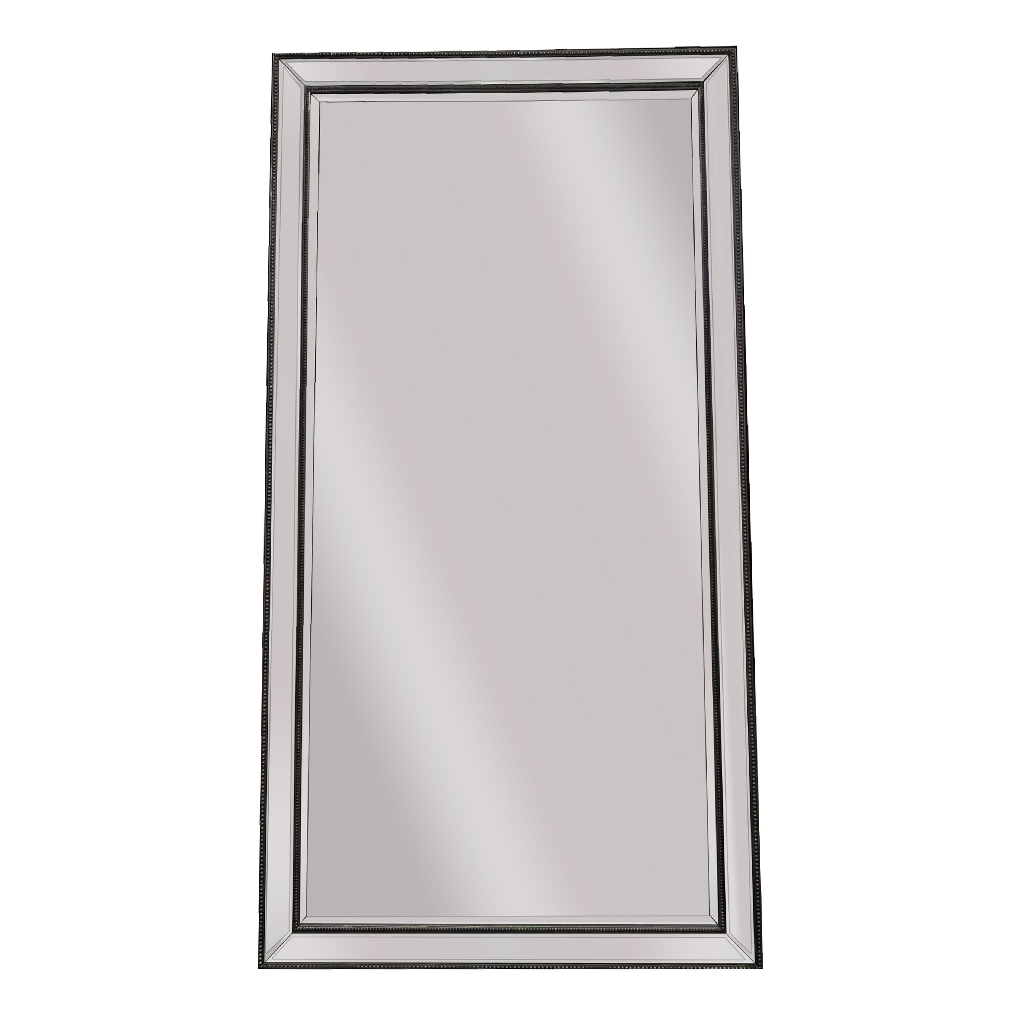 V292-MIRR-BDD002-51585-00 Black Beaded Framed Mirror - X Large 190cm x 100cm - Image 1