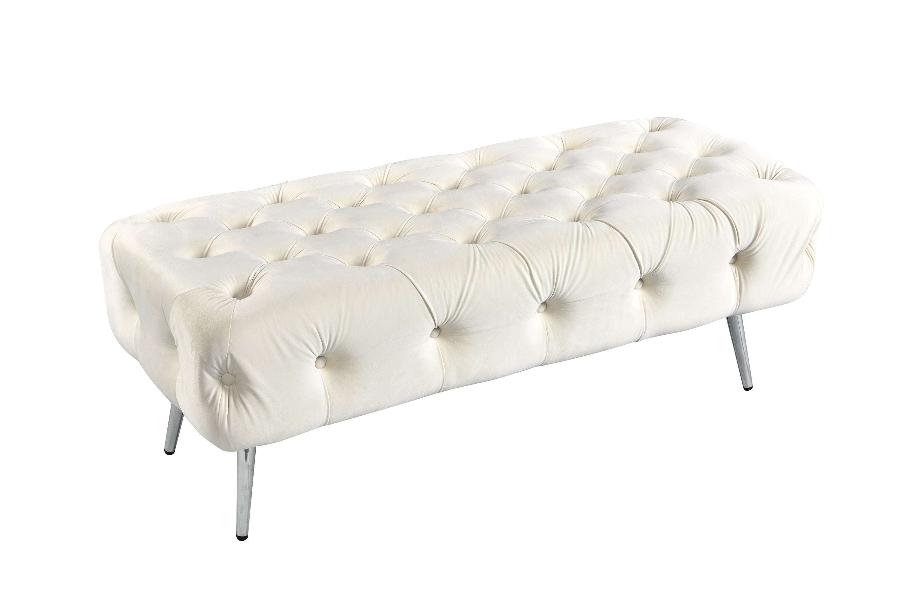 V292-OTT-SHIRLEY-SILVERBASE-BEIGESEAT-191530-00 Shirley Ottoman Beige Velvet - Image 1
