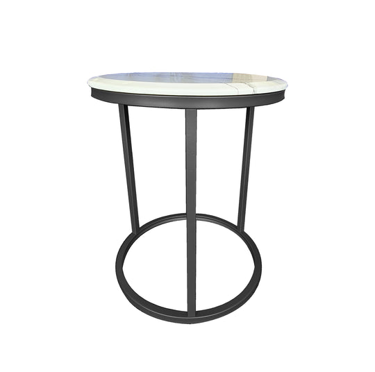 V292-SDT-KEL001-blacksidetable_540x_v_1636936957-00 Kelly Side Table - White on Black - 45cm - Image 1