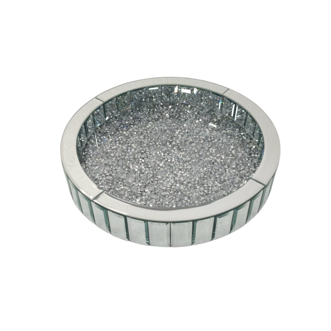 V292-T-VOGUE-RND-DIAMOND-91587-00 Vogue Diamond Round Tray (35cm x 35cm) - Image 1