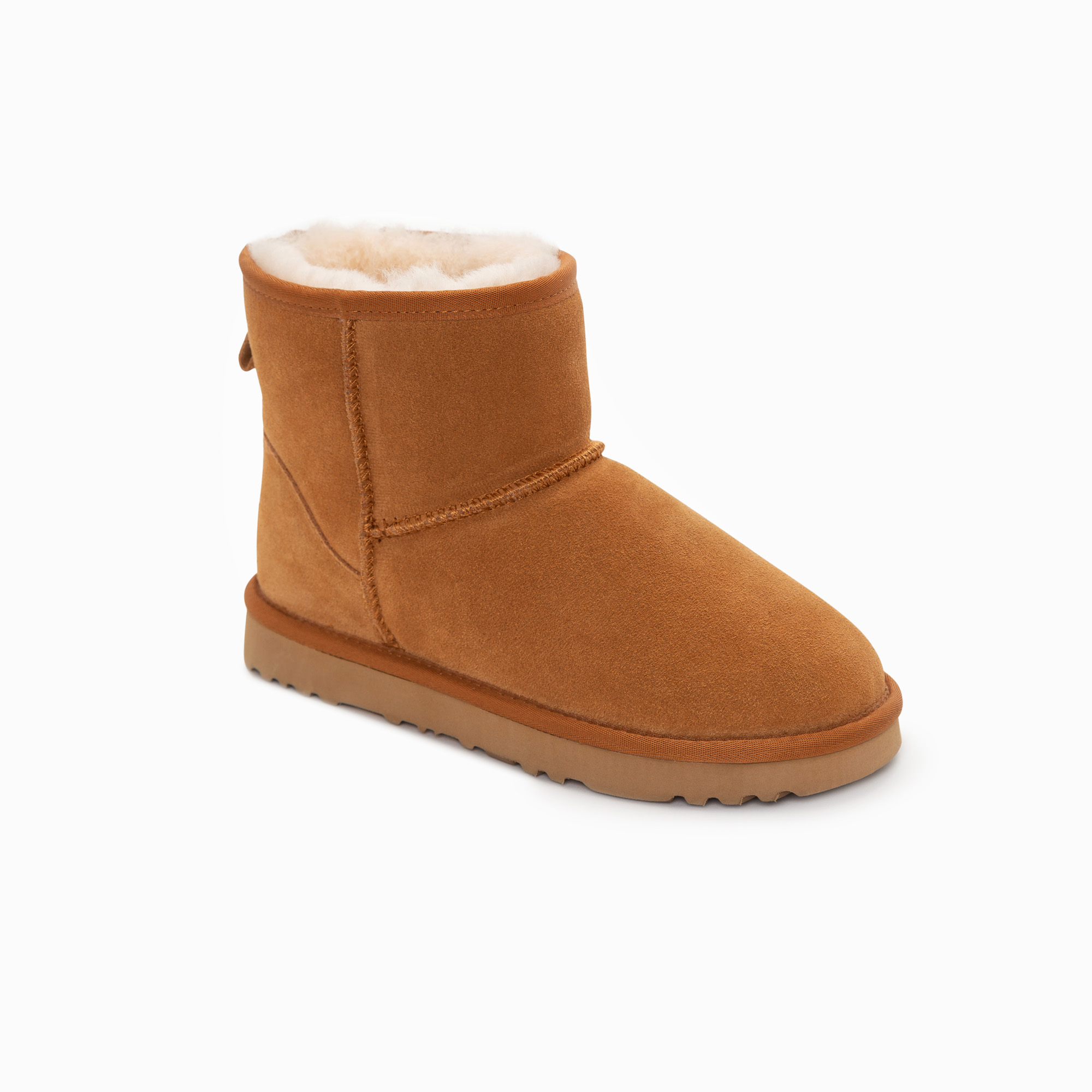 V317-OB664-CHESTNUT-44-94893-01 Ugg Boots Genuine Australian Sheepskin Unisex Mini Classic Suede (Chestnut, EU44) - Image 1