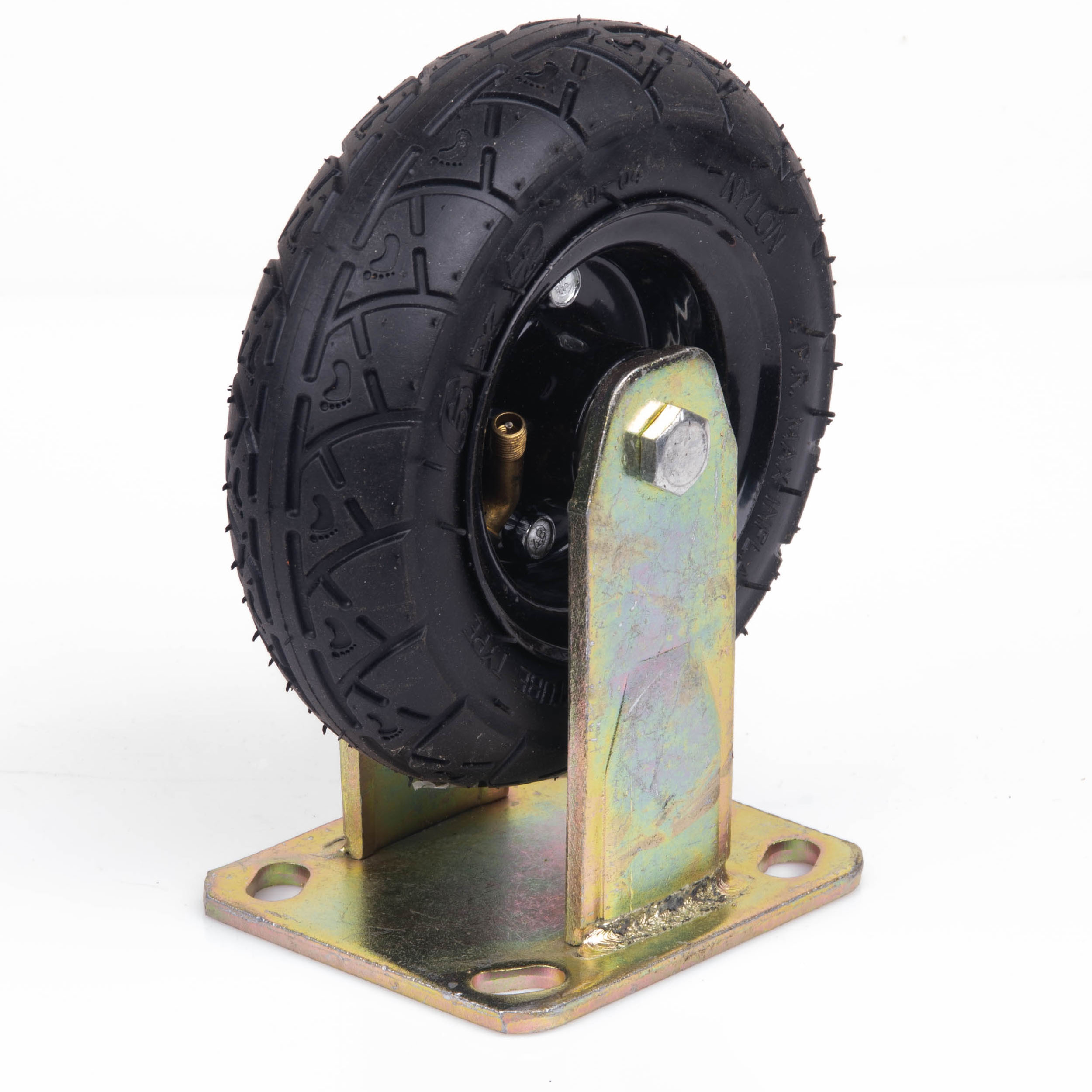 V324-1X6ININFTYRE-FX-151044-00 6 Inch Fixed Castor Caster Pneumatic Tyres Tyre Wheel Trolley Cart Wheelbarrow - Image 1