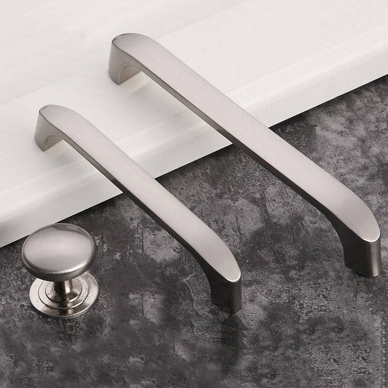 V324-2024-96-2024-cabinet-handles-1-00 Brushed ZINC Kitchen Door Cabinet Drawer Handle Pulls 96MM - Image 1