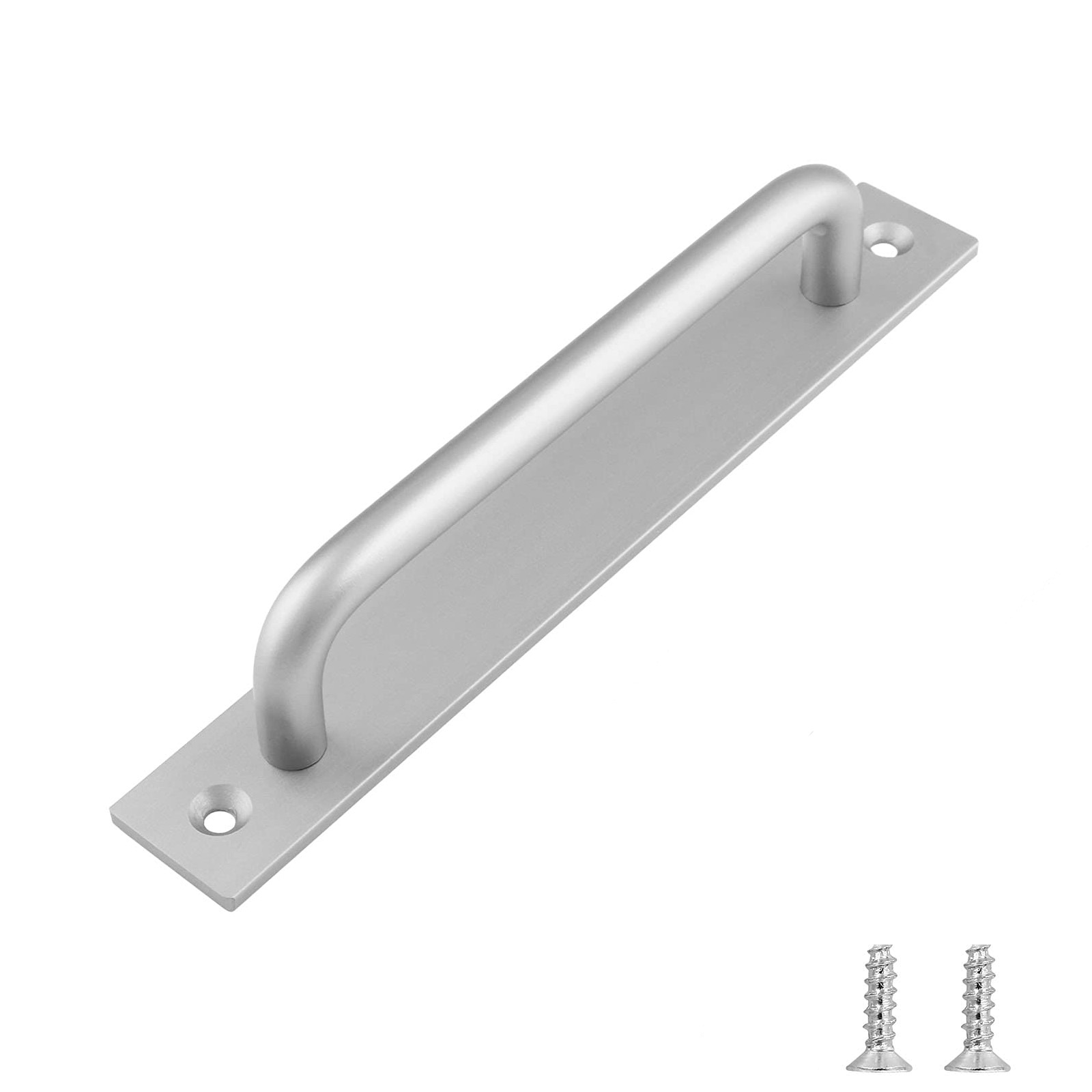 V324-206SI-192-BARN-DOOR-SILVER-HADNLE-192MM-1-00 Barn Door Handle Sliding Pull Cabinet Door Handles Drawer knobs Kitchen Handles Silver - Image 1