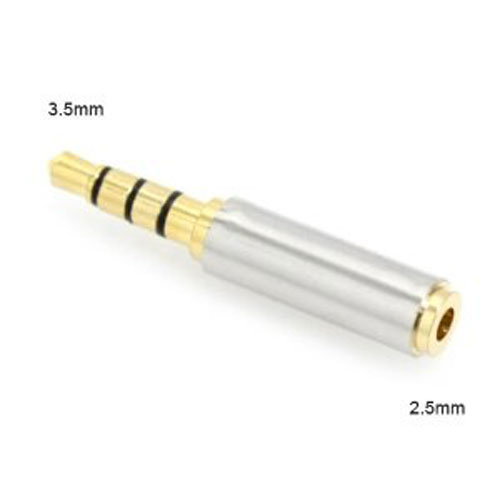 V324-35M-25F-91200-00 3.5mm male to 2.5mm STEREO Female Audio Adapter Converter Gold Plated - Image 1