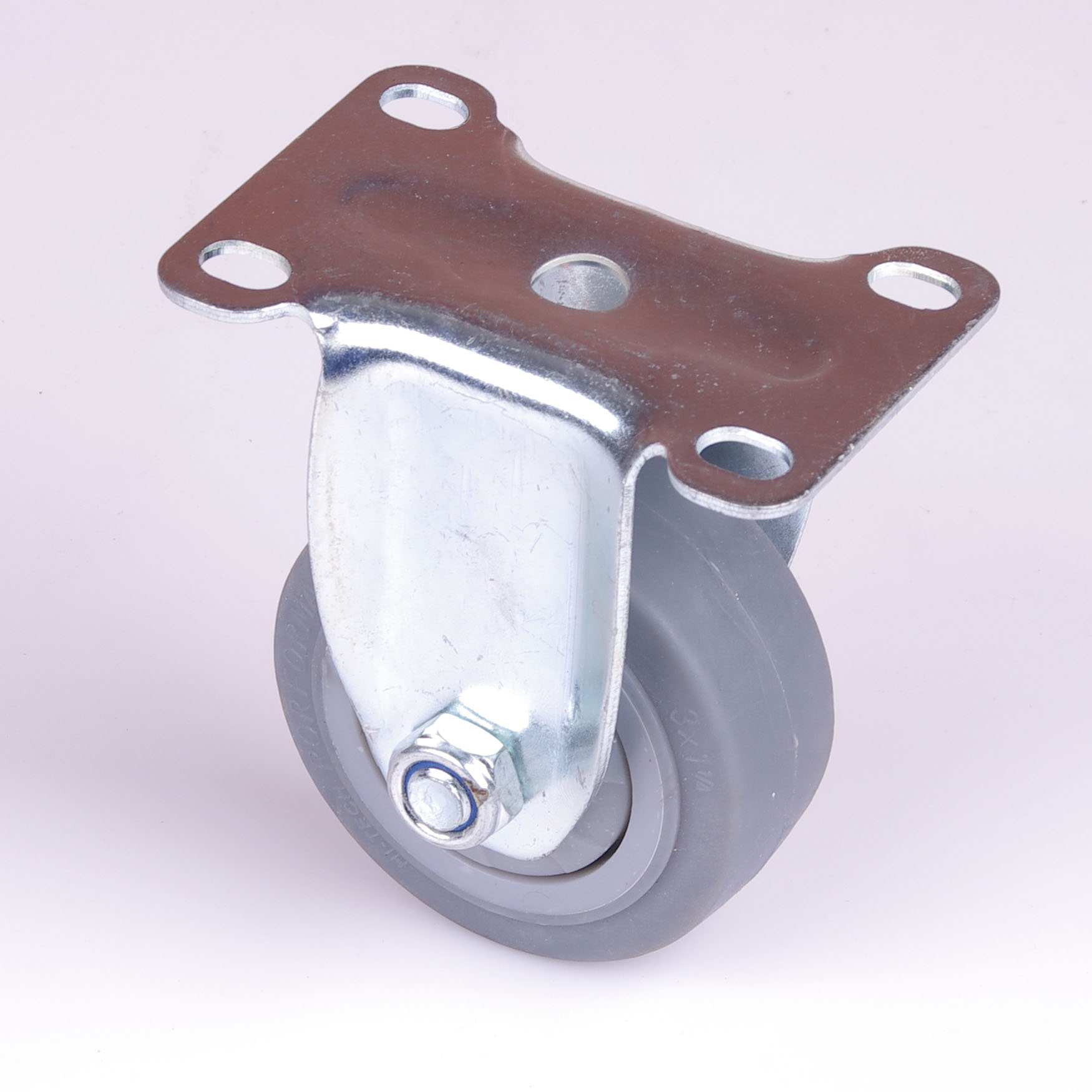 V324-3IN-GREY-WHEEL-FX-139473-00 3 inch Heavy Duty Caster Wheels Fixed Casters Castor Wheels Cart Furniture Workbench - Image 1