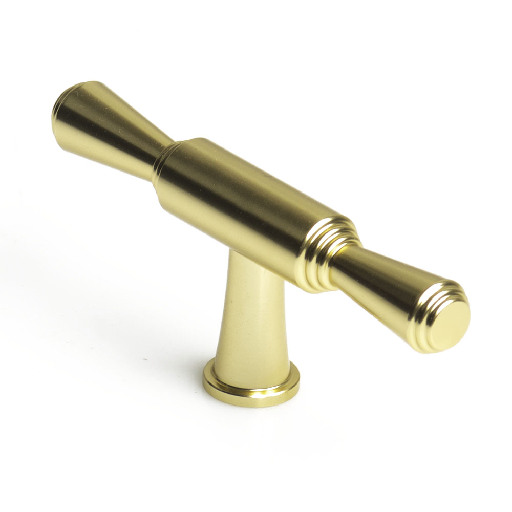 V324-6892GD-T-184097-00 Gold Zinc Kitchen Cabinet Handles Drawer Bar Handle Pull T - Image 1