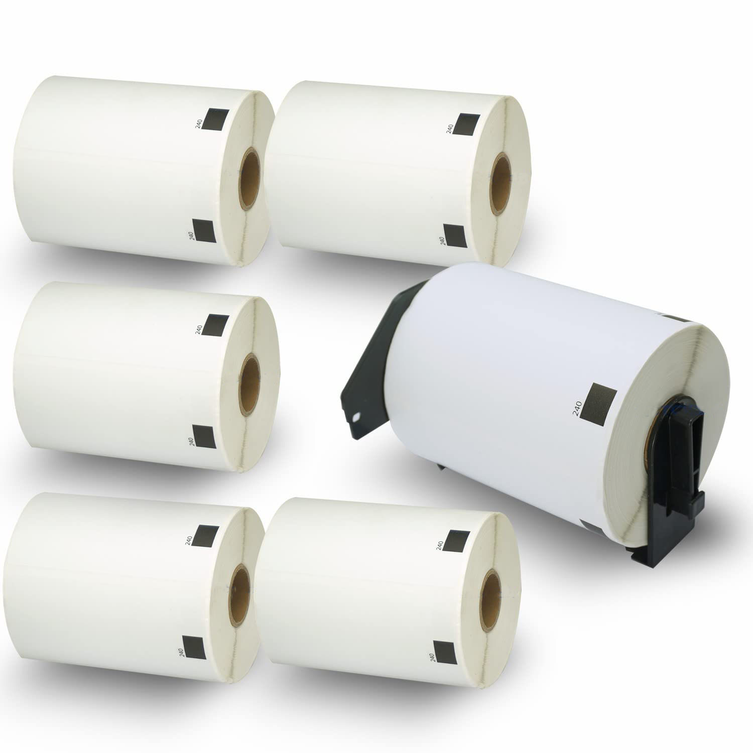 V324-6X11240-DK11240-LABEL-1-00 6x DK11240 DK 11240 Thermal Labels For Brother QL500 QL 560 570 580N 1060N ETC - Image 1