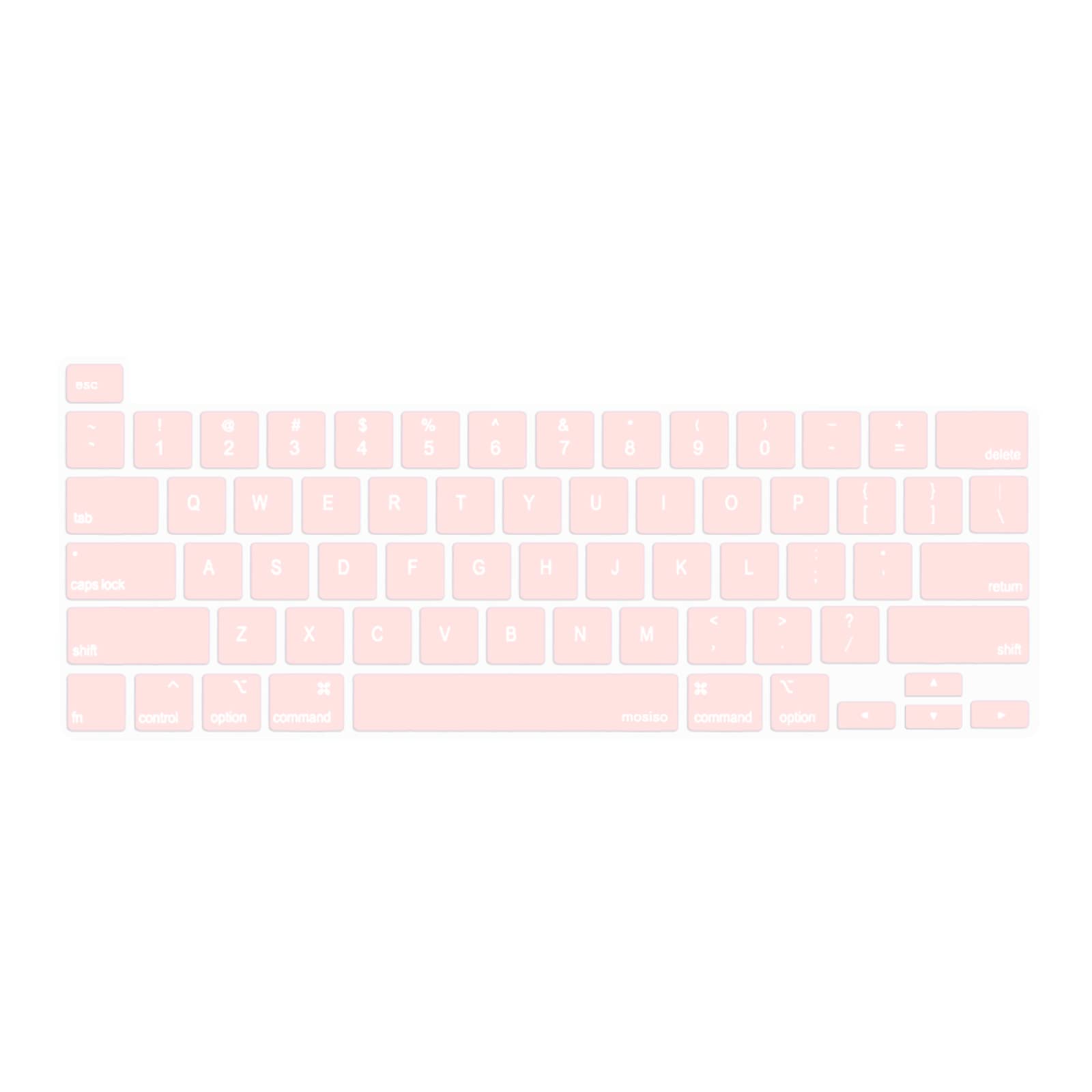 Version 1.0.0 Keyboard Cover Skin For MacBook Pro 13 Pro 16 A2338 A2289 A2251 A2141 M1 M2 2020 to 2023 Pink - Image 1