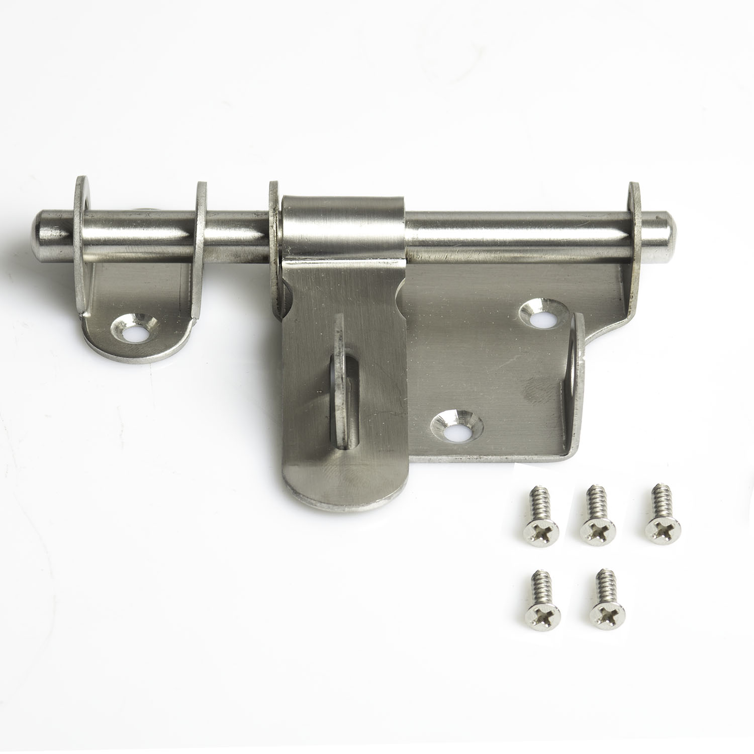 V324-BL-DLATCHSM-184101-00 Sliding Bolt Gate Latch 304 Stainless Steel Barrel Bolt with Padlock Hole Door Latches - Image 1