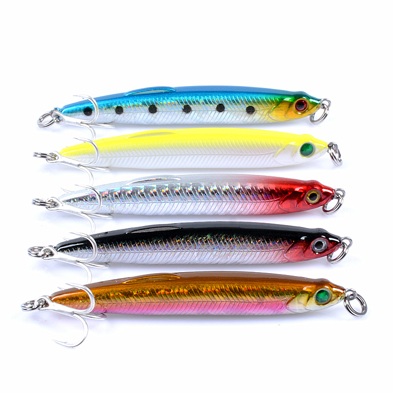 V324-CH50-CH50-1-00 5x Pencil minnow 7.5cm Fishing Lure Lures Surface Tackle Fresh Saltwater - Image 1
