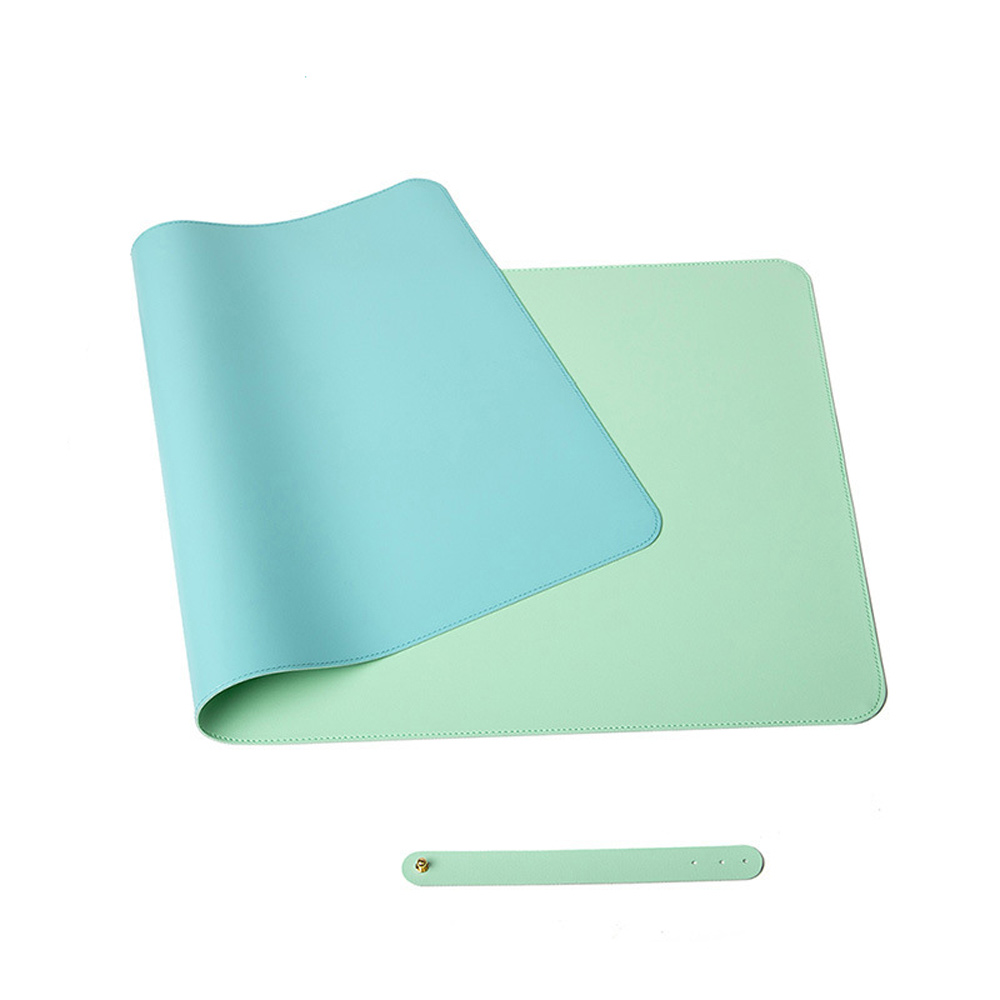 V324-COMMP-GREEN12060-Computer-mouse-pad-green-1-00 Green 120cm*60cm Dual Side Office Desk Pad Waterproof PU Leather Computer Mouse Pad - Image 1