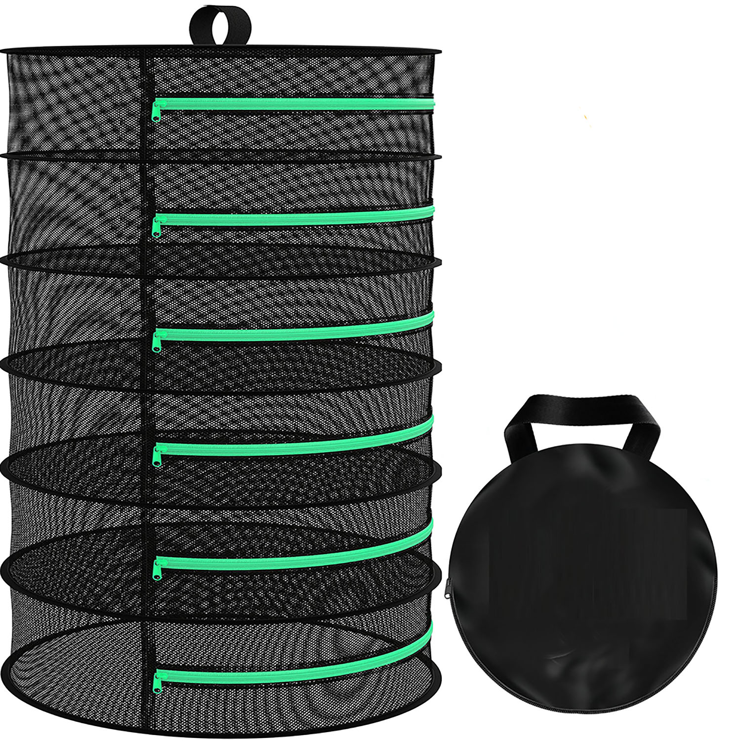 V324-DRACK-6L-69574-00 6-Layer 120cm Foldable Herb Vegetable Fruit Drying Dehydrating Rack Mesh Hanging Dryer - Image 1