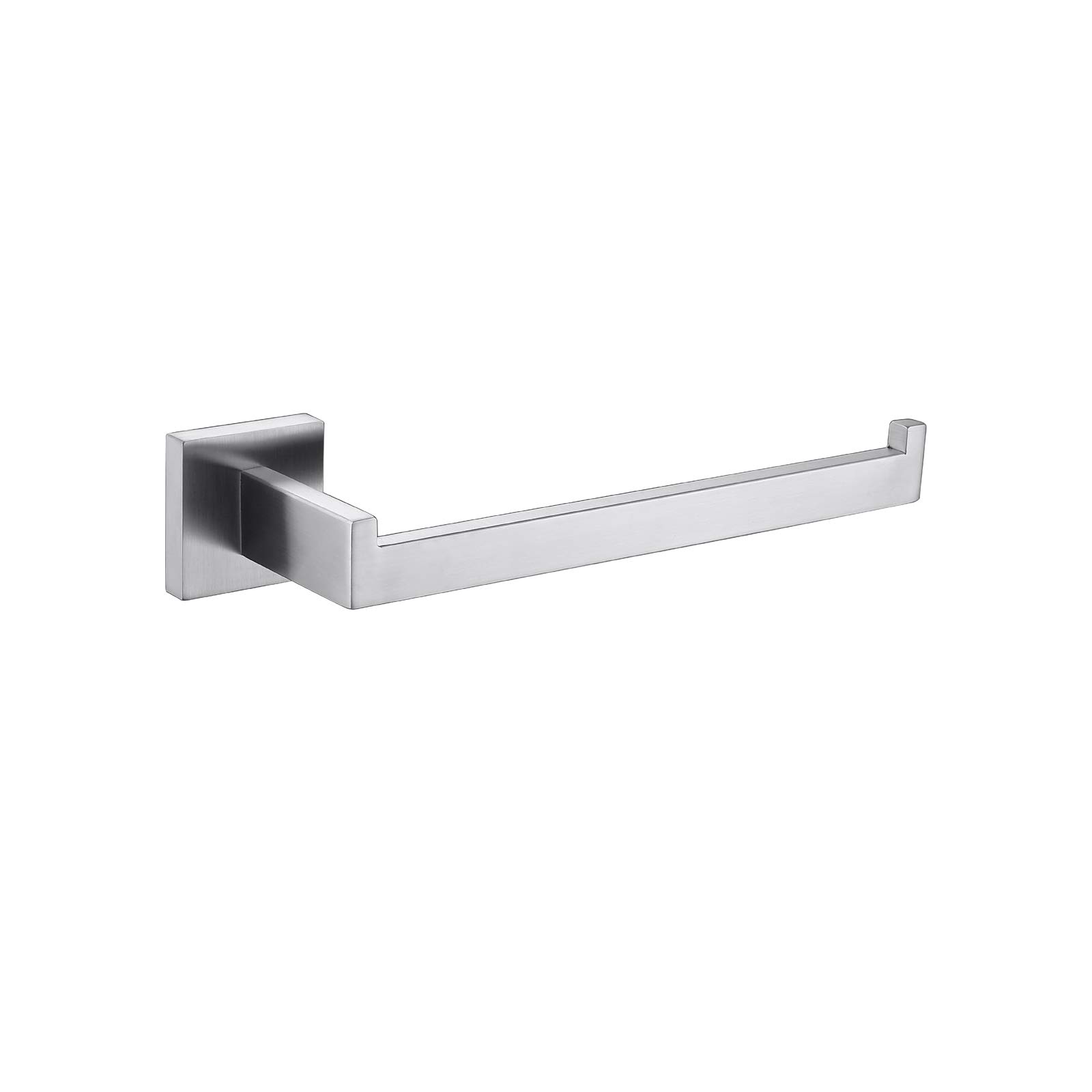 V324-HO-TTHOLD-SI-Toilet-towel-holder-square-brushed-1-00 Square Hand Towel Holder Ring Wall Mounted Modern Towel Bar Bathroom Kitchen - Image 1