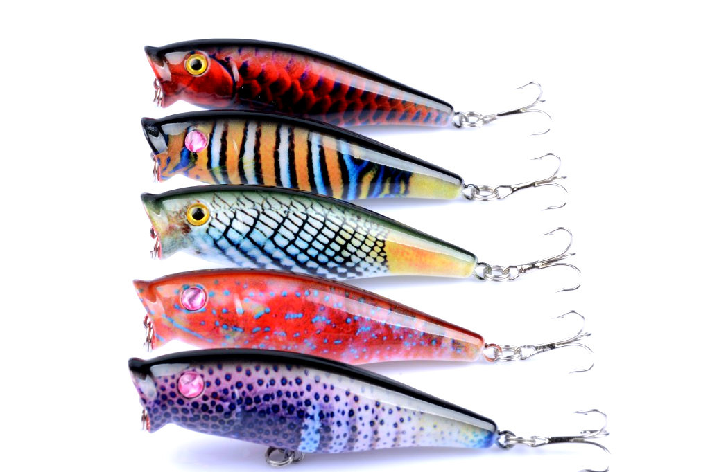 V324-LB11-fishing-lure-LB11-4-00 5X 7.5cm Popper Poppers Fishing Lure Lures Surface Tackle Fresh Saltwater - Image 1