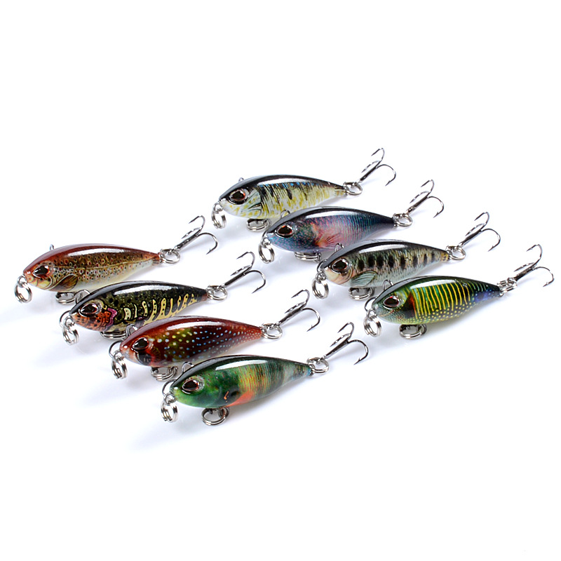 V324-LB65-LB65-1-00 8x Popper Poppers 4.8cm Fishing Lure Lures Surface Tackle Fresh Saltwater - Image 1