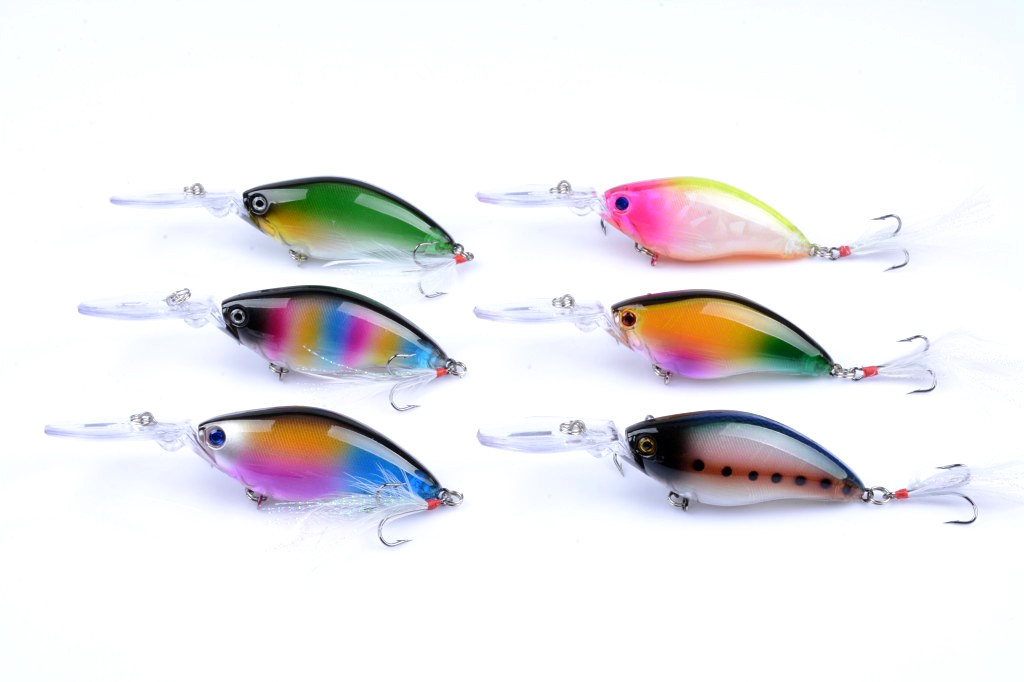 V324-LD-C0059-151062-00 6x 11cm Popper Crank Bait Fishing Lure Lures Surface Tackle Saltwater - Image 1