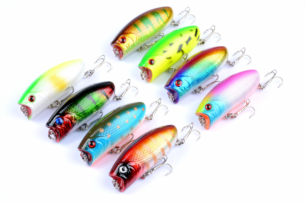 V324-LD-P0033-fishing-lure-LD-P0033-1-00 8X 6cm Popper Poppers Fishing Lure Lures Surface Tackle Fresh Saltwater - Image 1