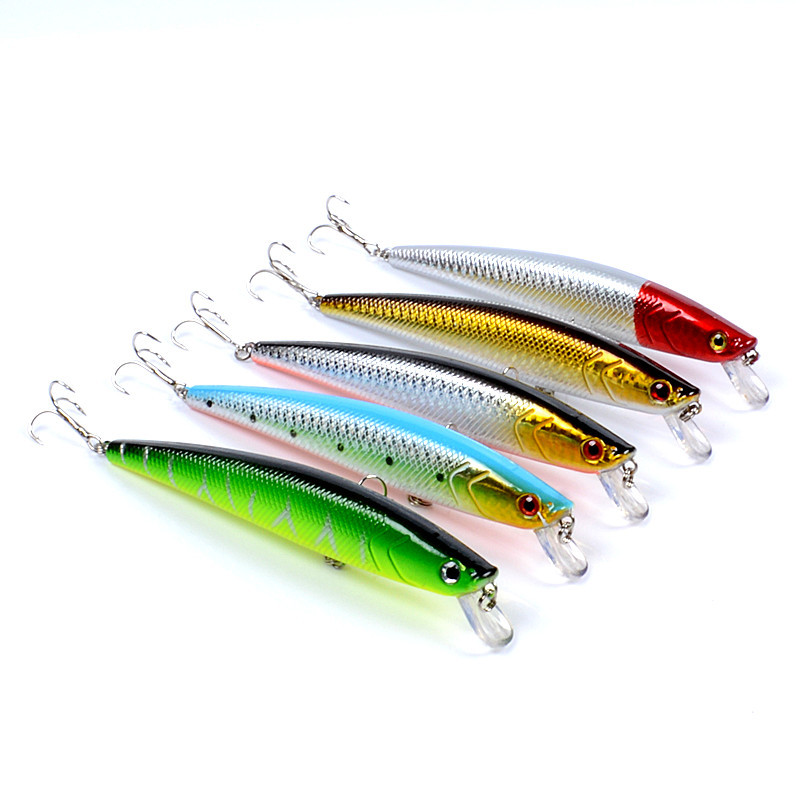 V324-M0200-M0200-1-00 5x Popper Minnow 13cm Fishing Lure Lures Surface Tackle Fresh Saltwater - Image 1