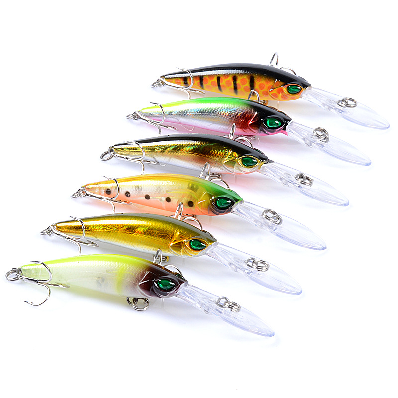V324-M0220-M0220-1-00 6x Popper Minnow 9.4cm Fishing Lure Lures Surface Tackle Fresh Saltwater - Image 1