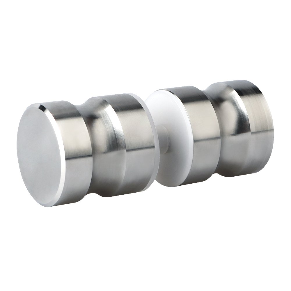 V324-SDKONB-DR-58107-00 Shower Glass Door Knob Bathroom Round Back-to-Back Handle SUS304 Brushed Nickel - Image 1