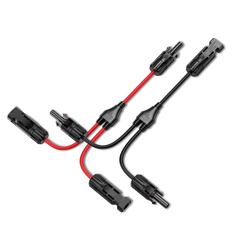Version 1.0.0 1 Pair Solar Connector Y Branch Parallel Adapter Cable Solar Panel Connectors Wire Plug Solar Panel - Image 1