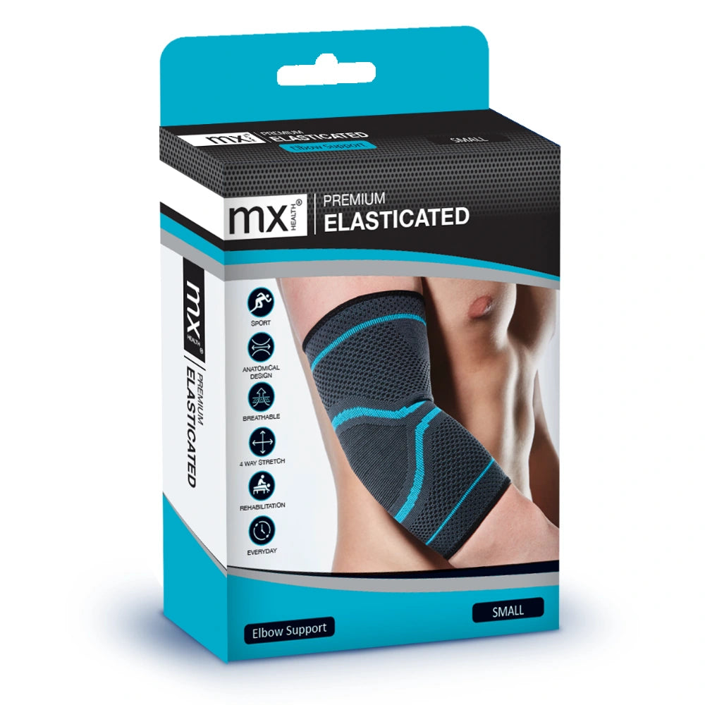 V346-MX72331-202505221442-00 MX Health Premium Elasticated Elbow Support - Large - Image 1