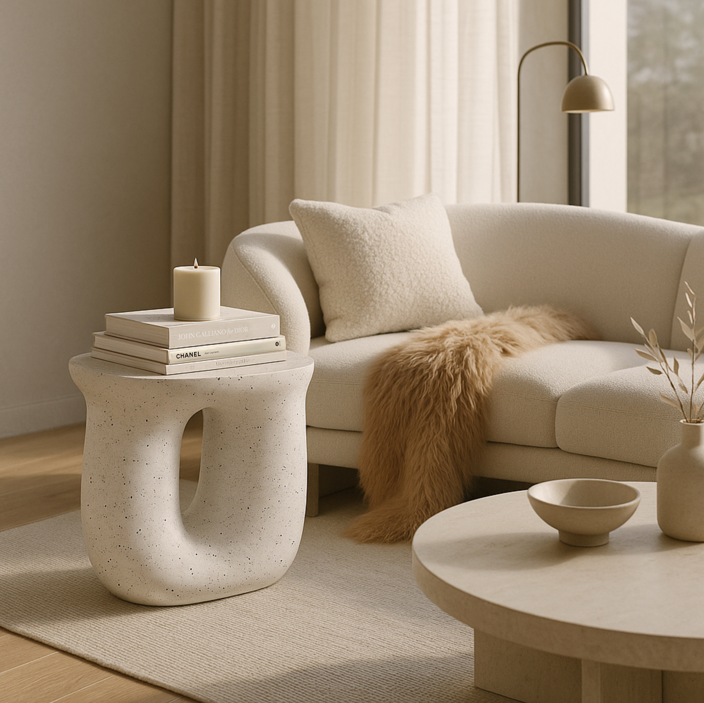 V355-JJ-ZZ187-202504291706-00 Interior Ave - Cosmo Terrazzo Accent Side Table - Image 1