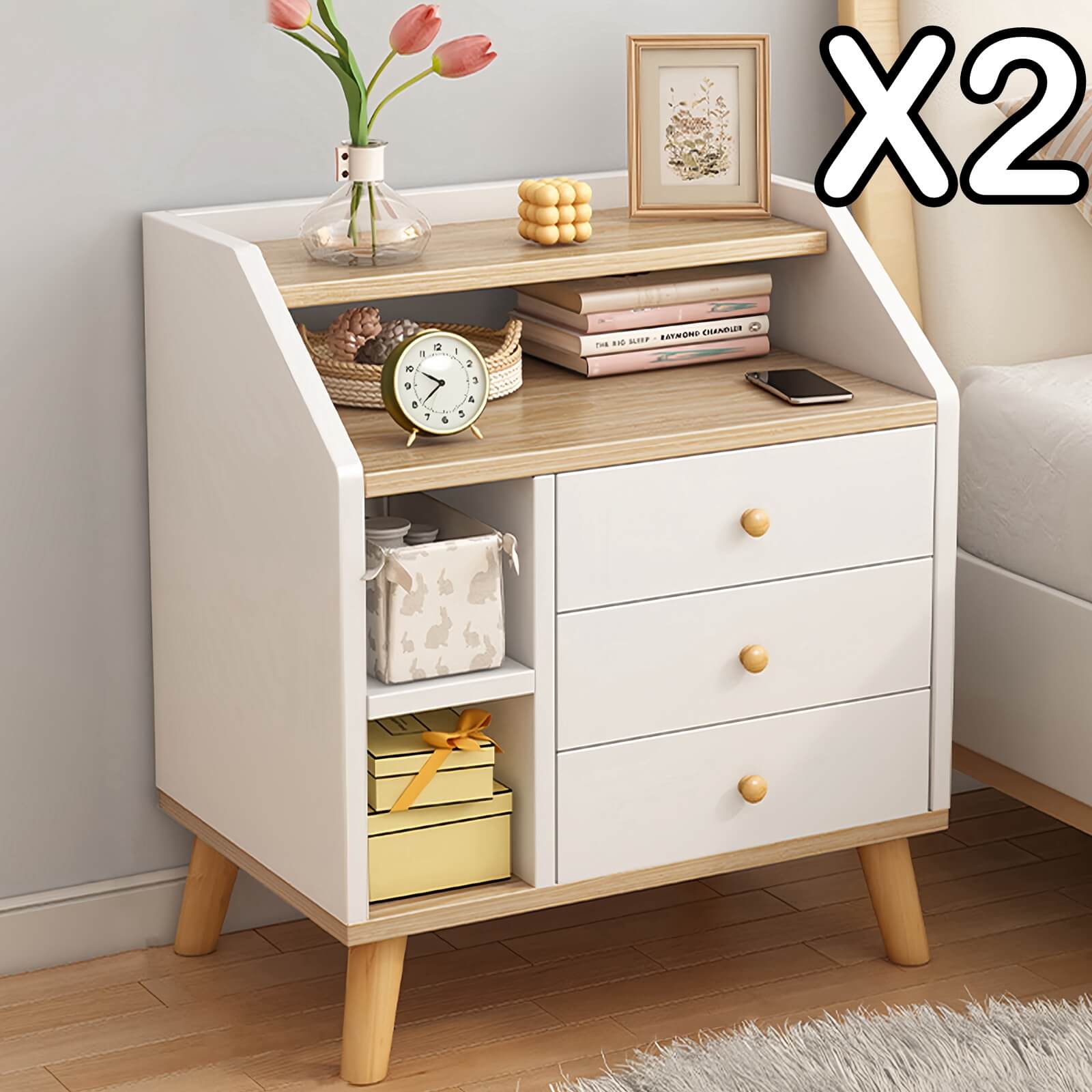 V360-ZC-FNBT0049-WTBG-3D-50X2-202506191352-00 2x bedside table set wood grain drawers curved design bedroom furniture - Image 1