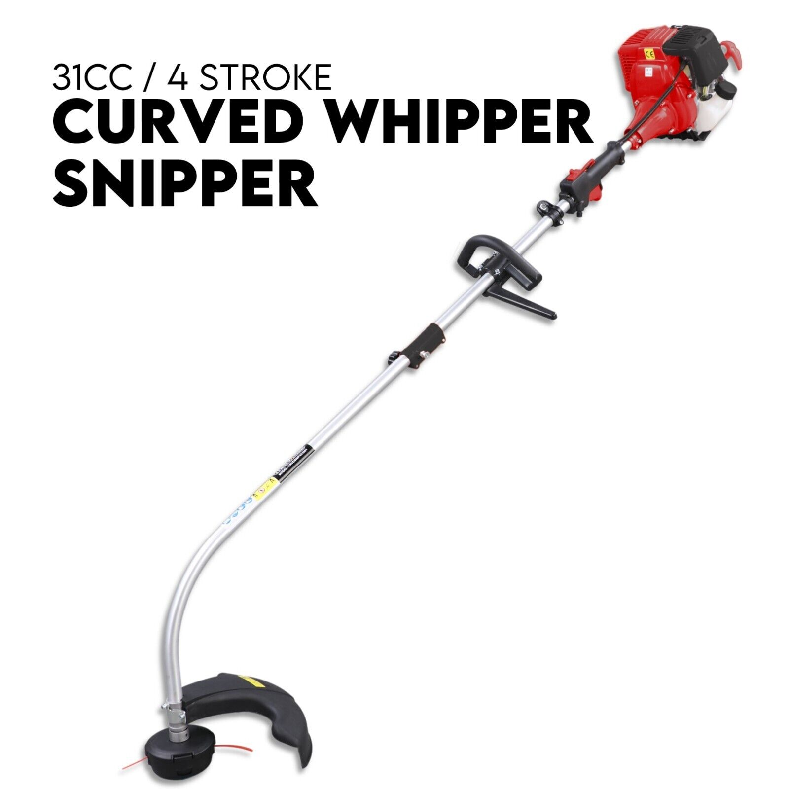V379-CRVDSNIP431004-66198-00 4 STROKE Curved Split Shaft Line Trimmer Garden Lawn Whipper Snipper - Image 1